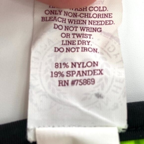 Reversible Bikini Halter Top Multicolor Black Neon Green Juniors Sz L Geometric - Picture 10 of 14